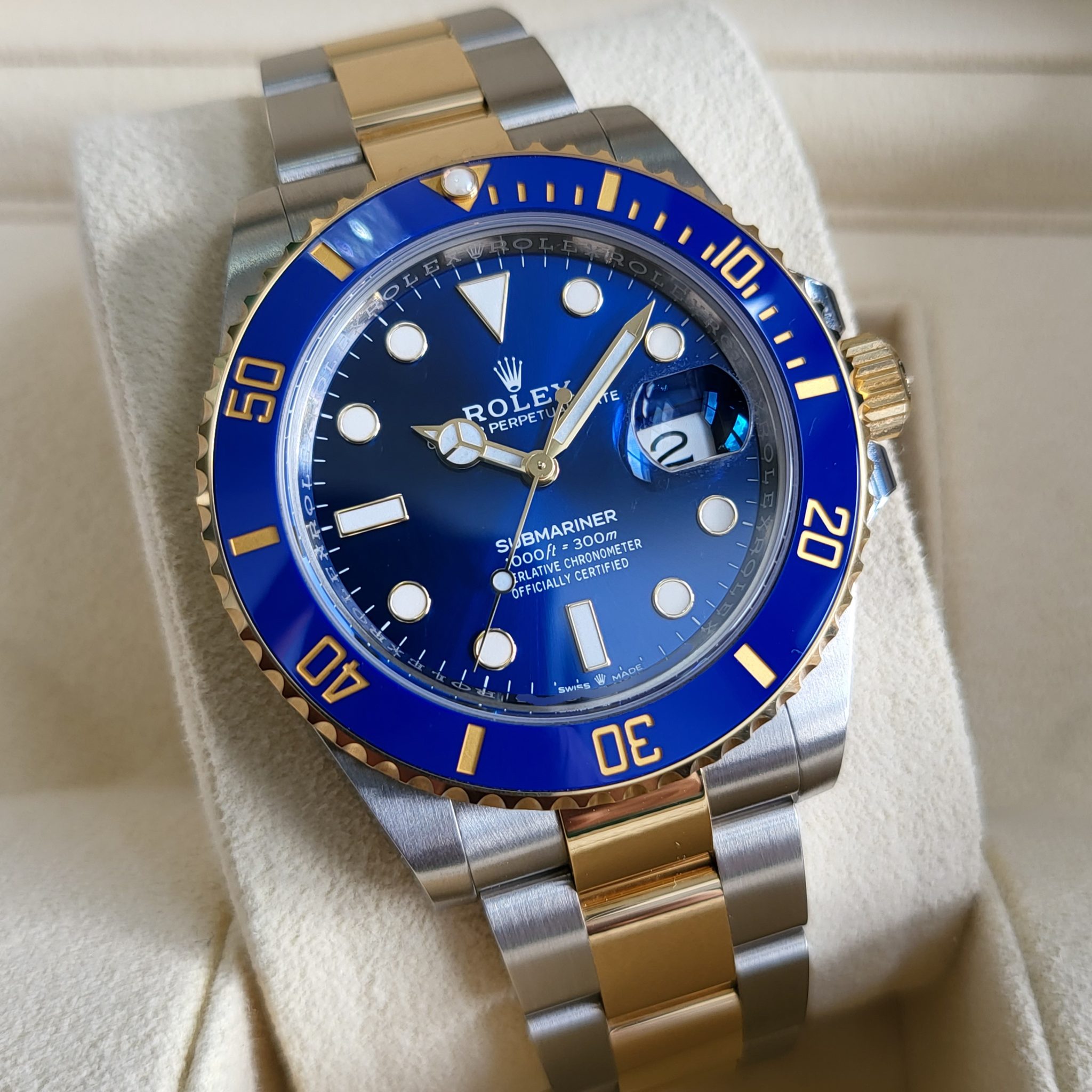 rolex-submariner-date-two-tone-126613lb-2022-blue-dial-luxury-watches